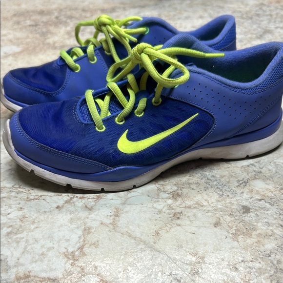 Nike Shoes - Nike Blue and Lime Sneakers